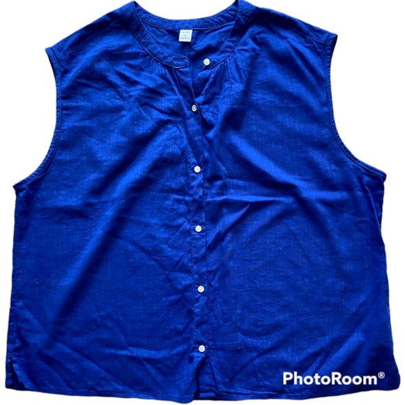 Ladies Old Navy Button Up Sleeveless Top - Picture 1 of 4